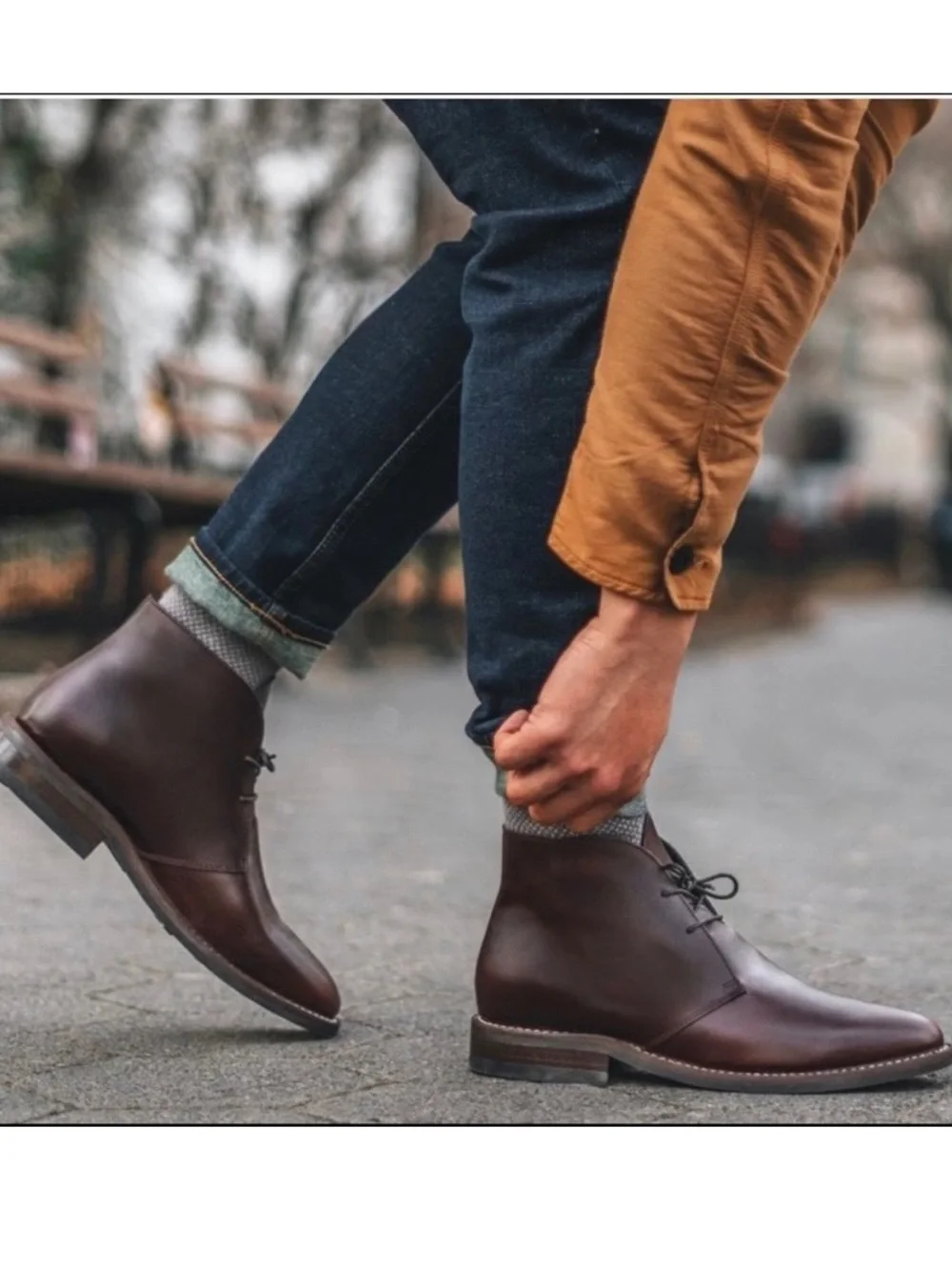 Thursday Brown Scout Chukka Boots in burgundy leather men’s 7.5